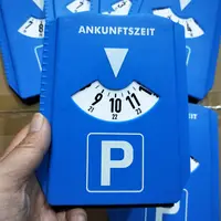 Parkscheibe Timer Uhr Ankunftszeit Anzeige blau Kunststoff