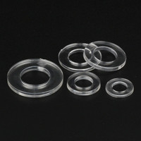 Din Standard M2 M3 PVC POM Fixation Plastique Anneau Plat Rondelles Plaines Joint Mince Isolation Entretoise Transparente Joint Nylon