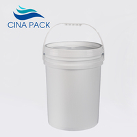 Couvercle inviolable de qualité alimentaire 25 litres Seau en plastique de 6.5 gallons Fûts en plastique