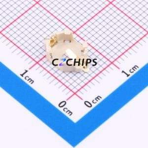 BS-621-B4AA001 Button & Strip Battery Connector SMD Connector Battery Holder CR621 Phosphor Bronze Gold - Product Image 1