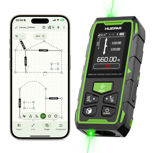 <span class=keywords><strong>Huepar</strong></span> BLM-100G-BT <span class=keywords><strong>Medidor</strong></span> de Distancia Láser Dual Bluetooth de 100m, Herramienta de Medición de Alta Precisión, Sensor de Ángulo Electrónico con Magnético - Product Image 1