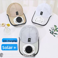 Gorra de Béisbol con Ventilador Recargable Solar y USB, Sombrero para el Sol con Refrigeración para Hombres, Viajes al Aire Libre, Campamento y Deportes