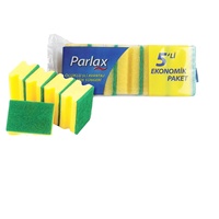 Éponge à vaisselle Parlax Lux Magical 2 pièces, éponge ondulée de haute qualité, jaune, écologique, forte capacité de décontamination, cuisine