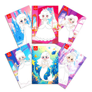 Pegatinas de princesas para niñas, juego de manualidades EVA, 6 piezas, juguetes DIY para jardín de infantes, material de juego interactivo - Product Image 1