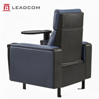 Siège de cinéma VIP en cuir véritable LEADCOM LS-821SP Premium Glider avec porte-gobelet intégré et plateau pivotant rotatif