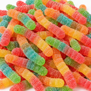 <span class=keywords><strong>Vers</strong></span> de gomme aux fruits acidulés, bonbons gélifiés, bonbons personnalisés, OEM, vente en gros, Halal - Product Image 1