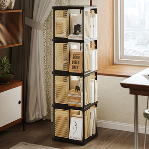 Vintage Style Rotating Bookshelf 5 Tier 360 Degree Floor Standing Bookcase For Living Room Storage Rack - Product Image 2