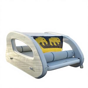 Bateau-maison gonflable électrique avec moteur pour s'amuser dans les eaux des lacs et des océans en été - Product Image 1