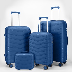 20-24 inch PP Xe đẩy trường hợp chống trộm kết hợp khóa xuyên biên giới nhôm nóng lên hành lý Bộ Spinner Vali - Product Image 2