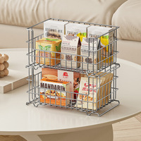 Panier de rangement de cuisine simple moderne en acier inoxydable 304, non pliable, en forme de U, organisateur de comptoir et séparateur d'armoire, multi-usage