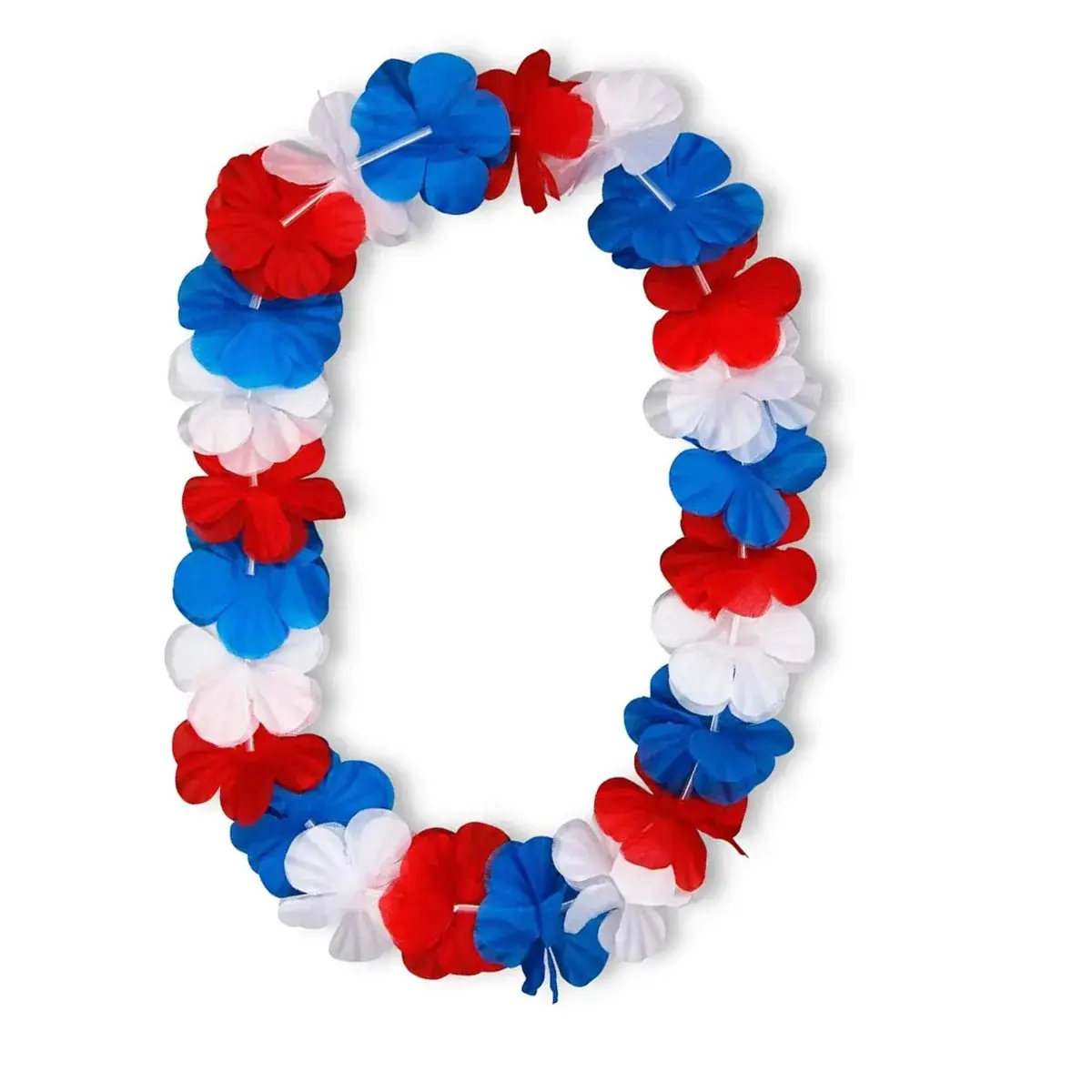 Guirlande Rouge Blanc Bleu Drapeau Angleterre Guirlande Florale Décorations Patriotiques Guirlande Fleur Hawaïenne Leis Collier