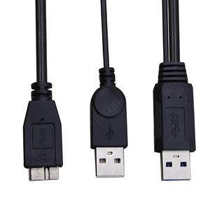 Répartiteur général haute vitesse en forme de Y double USB3.0 a câble Micro B mâle <span class=keywords><strong>pour</strong></span> disques durs externes - Product Image 2