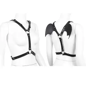 Faux Leather Sexy Body Harness BDSM Bondage Erotic Fancy Costumes Angel Roleplay