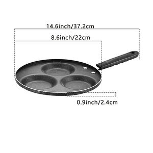 Nuovo arrivato 3 fori eco-friendly facile da pulire <span class=keywords><strong>per</strong></span> la colazione hamburger personalizzato antiaderente Mini padella <span class=keywords><strong>per</strong></span> frittelle - Product Image 6