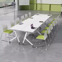 Table de conférence moderne en fer extensible et pliable avec bureau de formation, table de conférence pliable, tables de conférence
