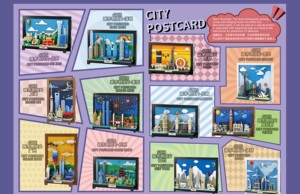 Nuovo arrivo Wange Brick cartolina Skyline della città mondo appeso famoso edificio architettura punto di riferimento da costruzione blocco cartolina - Product Image 2