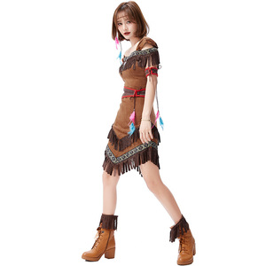 Disfraces de <span class=keywords><strong>Princesa</strong></span> Indígena de Carnaval para Mujer, Disfraz de <span class=keywords><strong>Pocahontas</strong></span> para Adultos, Disfraz de Cosplay para Fiesta de Purim - Product Image 3