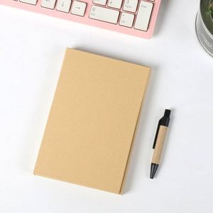 ชุดสมุดโน้ตสำนักงานสร้างสรรค์ กระดาษคราฟท์ สมุดโน้ตอเนกประสงค์พร้อมกระดาษโน้ตแบบติดได้ พิมพ์โลโก้ตามสั่ง สมุดโน้ตหนาพิเศษสำหรับโปรโมชั่น - Product Image 5