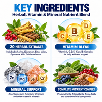 Capsules de mélanges de vitamines et de minéraux à base de plantes, marque privée OEM, complément alimentaire quotidien pour le bien-être, fournisseurs en gros d'usine