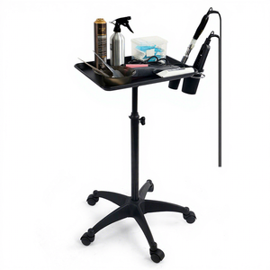 Chariot de coiffure transfrontalier sur roulettes, à levage, pour teinture à chaud, monocouche, en PVC épaissi, avec base 5 étoiles - Product Image 2