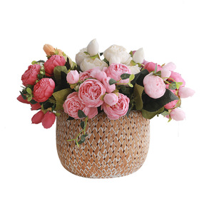 <span class=keywords><strong>Bouquet</strong></span> <span class=keywords><strong>de</strong></span> roses artificielles 5 têtes, fausses fleurs, pas cher, décoration <span class=keywords><strong>de</strong></span> mariage - Product Image 4