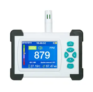 Detector de dióxido de carbono 3 en 1, prueba de humedad y temperatura, Detector de Gas y dióxido de carbono, Monitor de CO2, probador de CO2