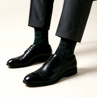 Chaussettes d'affaires personnalisées pour hommes, chaussettes habillées en coton tricoté, broderie de logo, usine OEM