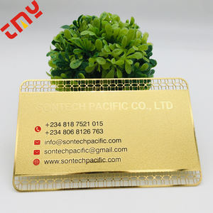 بطاقة أعمال من المعدن الذهبي عيار 24 عالية الجودة فاخرة احترافية زهيدة الثمن للزينة - Product Image 4