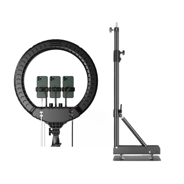 RL 14 18 21inch Professional Portable Mobile Phone Flash Led Selfie Fill Ring Light With Wall Mount Stand