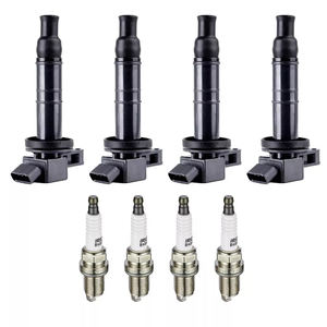 90919-02244 4X kumparan pengapian dan 4X busi untuk 2002-2011 Toyota Camry <span class=keywords><strong>2</strong></span>,4 L / 01-08 Rav4 - Product Image 2