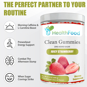 Wholesale Clean Gummies Contains Carnitine With Inulin Fiber Preworkout Energy Support Combat The Afternoon Slump Refresh Gummy - Product Image 5