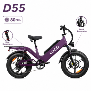 จักรยานไฟฟ้า D55 48V ยางอ้วน 20 นิ้ว ระบบกันสะเทือนคู่ พร้อมระบบช่วยปั่น  ดิสก์เบรก แบตเตอรี่ความจุสูง - Product Image 1