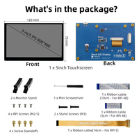 Ahududu Pi için 7/5/4.3 inç MIPI-DSI 800*480 IPS LCD ekran kapasitif dokunmatik ekran modülü