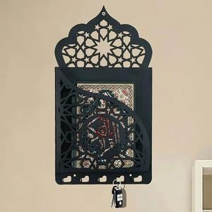 Muslim Ramadan Home Decor Metal Box for Wall With Hangers Quran <b>Key</b> Holder Islamic Gift - Product Image 2