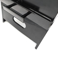 Gril à charbon de bois portable, gril à charbon de bois portable pliable Mini fumeur de table compact petit gril de barbecue extérieur