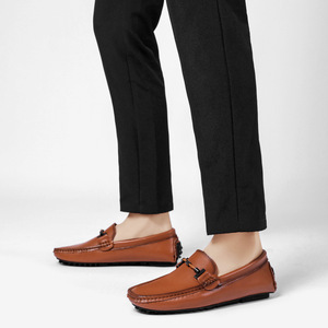 Nuevos <span class=keywords><strong>Mocasines</strong></span> de Cuero Genuino para <span class=keywords><strong>Hombre</strong></span>, Tallas Grandes, Transpirables, con <span class=keywords><strong>Suela</strong></span> de <span class=keywords><strong>Goma</strong></span>, Venta al Por Mayor del Fabricante - Product Image 4