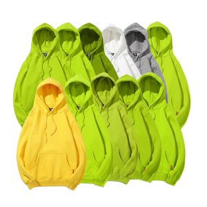 เสื้อฮู้ดดี้สีเขียวมะนาวแบบยูนิเซ็กซ์ ผ้าฝ้ายฟลีซ ทรงโอเวอร์ไซส์ สกรีนโลโก้ได้ ระบายอากาศได้ดี เหมาะสำหรับฤดูหนาว ขายส่ง - Product Image 1