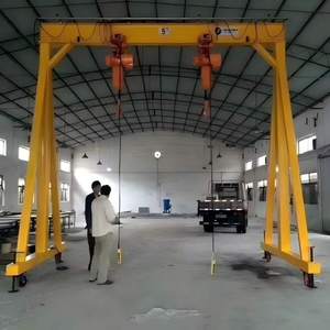 Grue à portique mobile électrique de 10 tonnes avec une portée de 16 m et une hauteur de levage de 5 m |   Chariot de levage à cadre en A avec roues - Product Image 3