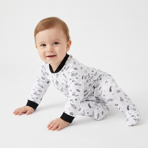 Bulk Organic Cotton Breathable Eco-friendly Unisex Baby Romper Mystery Box Soft Infant Pajama Sleeper Two-Way Zipper Summer - Product Image 1