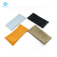 Étui à lunettes de soleil noir de luxe en cuir PU souple Emballage de lunettes de soleil Logo personnalisé Étuis et sacs pour lunettes