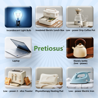 Pretiosus onduleur 500W convertisseur onduleur modifié onduleur à onde sinusoïdale onduleur DC12v à AC120v 60Hz avec ventilateur intelligent USB