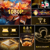 Topleo Mini-Projecteur Portable Android 11 & Autofocus Full HD 1080p Vidéo 4K Smart LCD Android Home Cinéma Projecteur Lampe LED