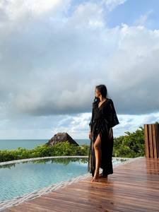 Mujer manga larga Floral Maxi Kimono mangas cuello en V estilo bohemio playa fajas hasta el suelo Casual Boho ropa de mujer - Product Image 2