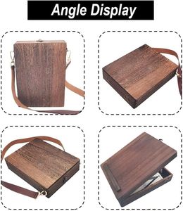Boîte de messager Portable en bois artiste porte-outil croquis chevalet idéal pour les écrivains artistes comme cadeaux créatifs - Product Image 5