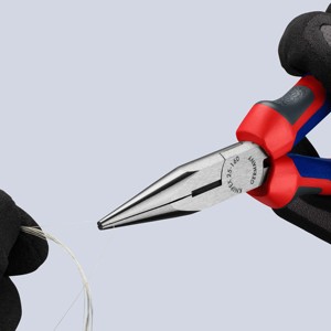 Alicates de punta semicircular KNIPEX 25 02 160 con corte lateral (Alicates de radio) con mangos ergonómicos - Product Image 2