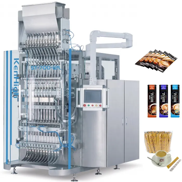 Automatic Multilane 4/5/6/8/10/12 lines Powder Sugar Coffee Stick Sachet Packaging Machine