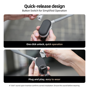 Wearable cổ người giữ điện thoại cổ gắn kết với từ người giữ điện thoại phát hành nhanh chóng đa góc có thể điều chỉnh với dây đeo & vòng kim loại - Product Image 4