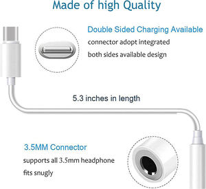 Versión BT Adaptador de auriculares Adaptador de audio para luz a adaptador de 3,5mm Cable de conector de auriculares para teléfono - Product Image 3
