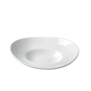 Chaoda 8-12 pollici ovali ovali in porcellana da tavola in porcellana bianca di moda in fabbrica per hotel personalizza il logo
