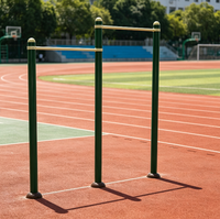 Équipement de fitness public extérieur : Barres parallèles doubles, barre de traction multi-niveaux, machine d'exercice en acier pour parc et gymnase communautaire extérieur